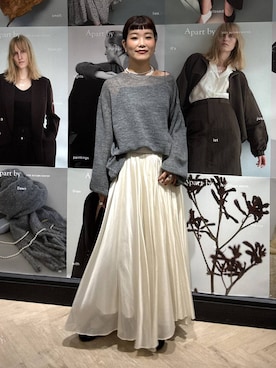 「A part by（アパートバイ）のアイテム（バレエシューズ）」を使った、sayakaさん（レディース・158cm）の秋コーディネート