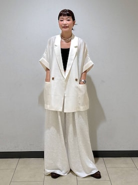 「A part by（アパートバイ）のアイテム（スウェットパンツ）」を使った、sayakaさん（レディース・158cm）の秋コーディネート