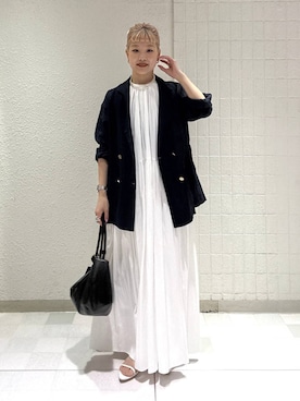 「A part by（アパートバイ）のハートモチーフバッグ（ショルダーバッグ、ブラック系）」を使った、sayakaさん（レディース・158cm）の春コーディネート