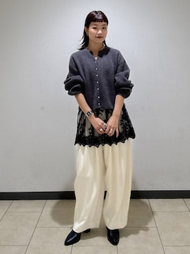 「アイテム（チュニック）」を使った、sayakaさん（レディース・158cm・20代）の秋コーディネート