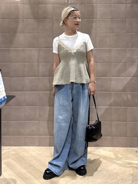 「アイテム（スリッポン）」を使った、sayakaさん（レディース・158cm・30代）の夏コーディネート
