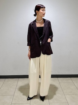 「A part by（アパートバイ）のアイテム（キャミソール）」を使った、sayakaさん（レディース・158cm）の秋コーディネート