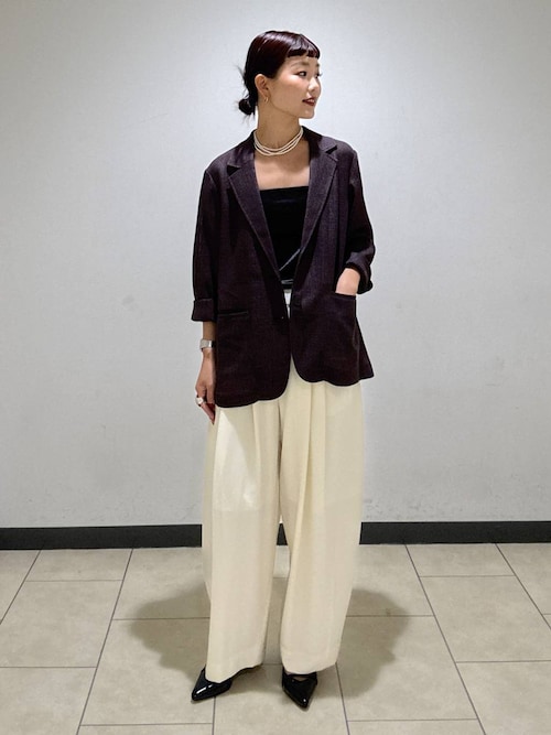 セール】ツイーディーカラミジャケット（テーラードジャケット