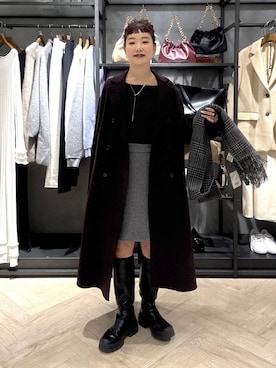 「アイテム（チェスターコート）」を使った、sayakaさん（レディース・158cm・20代）の冬コーディネート