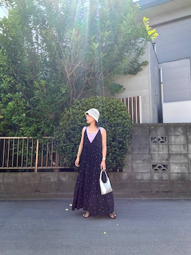 「高見え」｜「アイテム（サンダル）」を使った、sayakaさん（レディース・158cm）の夏コーディネート
