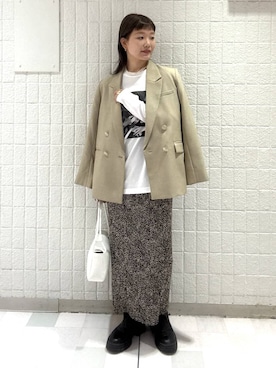 「A part by（アパートバイ）のアイテム（スカート）」を使った、sayakaさん（レディース・158cm）の春コーディネート