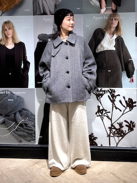 「アイテム（ステンカラーコート）」を使った、sayakaさん（レディース・158cm・20代）の秋コーディネート