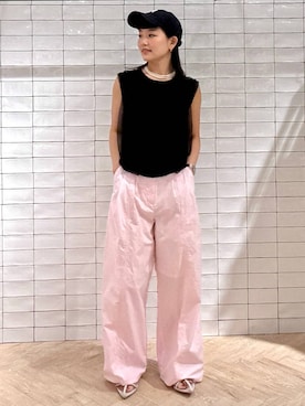 「アイテム（ニット/セーター）」を使った、sayakaさん（レディース・158cm・20代）の夏コーディネート