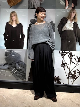 「A part by（アパートバイ）のアイテム（キャミソール）」を使った、sayakaさん（レディース・158cm）の秋コーディネート