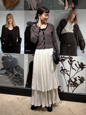 「A part by（アパートバイ）のアイテム（バレエシューズ）」を使った、sayakaさん（レディース・158cm）の秋コーディネート