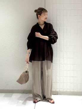 「アイテム（ショルダーバッグ）」を使った、sayakaさん（レディース・158cm・30代）の春コーディネート