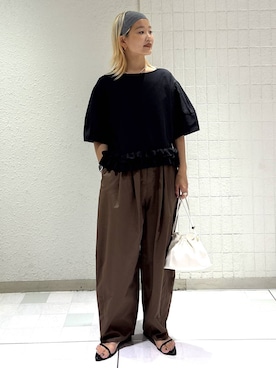 「A part by（アパートバイ）のナローストラップサンダル（サンダル）」を使った、sayakaさん（レディース・158cm）の夏コーディネート