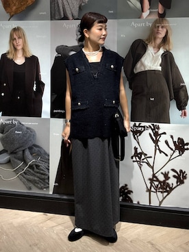 「A part by（アパートバイ）のアイテム（バレエシューズ）」を使った、sayakaさん（レディース・158cm）の秋コーディネート