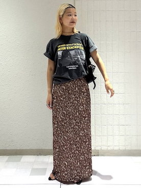 「A part by（アパートバイ）のソフトカーブバッグ（Shoulderbag、ブラック系）」を使った、sayakaさん（レディース・158cm）の夏コーディネート