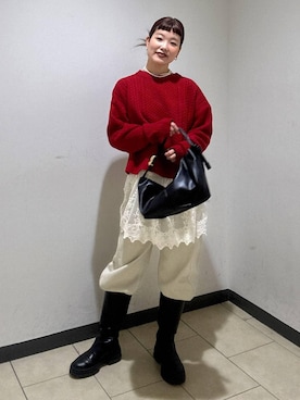 「アイテム（チュニック）」を使った、sayakaさん（レディース・158cm・20代）の冬コーディネート