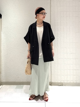 「アイテム（ジャケット/アウター）」を使った、sayakaさん（レディース・158cm）の春コーディネート