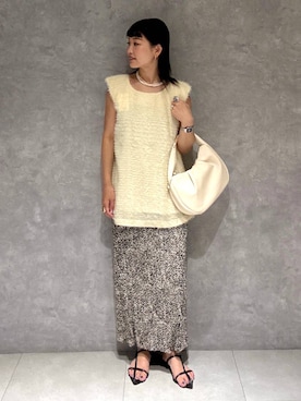 「高見え」｜「アイテム（サンダル）」を使った、sayakaさん（レディース・158cm）の夏コーディネート