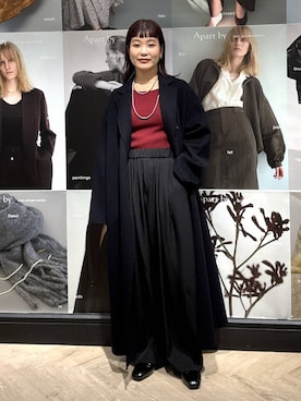 「アイテム（チェスターコート）」を使った、sayakaさん（レディース・158cm・20代）の秋コーディネート