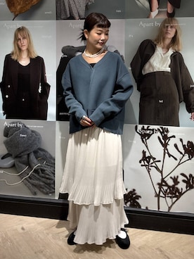 「A part by（アパートバイ）のアイテム（バレエシューズ）」を使った、sayakaさん（レディース・158cm）の秋コーディネート