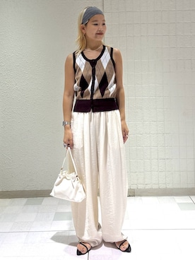 「A part by（アパートバイ）のナローストラップサンダル（サンダル）」を使った、sayakaさん（レディース・158cm）の夏コーディネート