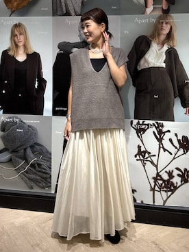 「A part by（アパートバイ）のアイテム（バレエシューズ）」を使った、sayakaさん（レディース・158cm）の秋コーディネート