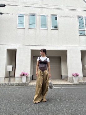 「アイテム（チノパンツ）」を使った、sayakaさん（レディース・158cm・20代）の夏コーディネート