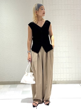 「A part by（アパートバイ）のナローストラップサンダル（サンダル）」を使った、sayakaさん（レディース・158cm）の夏コーディネート