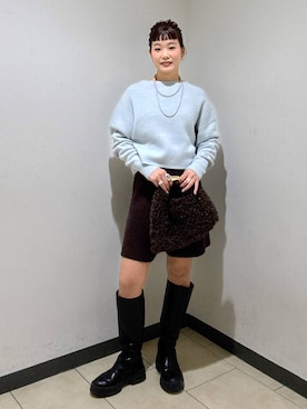 「A part by（アパートバイ）のアイテム（ハンドバッグ）」を使った、sayakaさん（レディース・158cm）の秋コーディネート