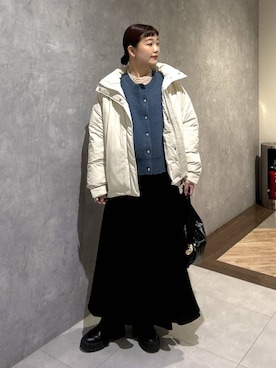 「A part by（アパートバイ）のアイテム（ブルゾン）」を使った、sayakaさん（レディース・158cm）の冬コーディネート