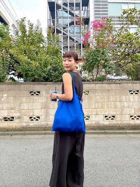 「アイテム（パンツドレス）」を使った、sayakaさん（レディース・158cm）の秋コーディネート