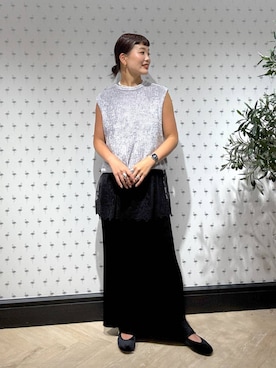 「アイテム（チュニック）」を使った、sayakaさん（レディース・158cm）の夏コーディネート