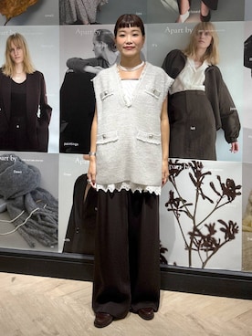 「アイテム（チュニック）」を使った、sayakaさん（レディース・158cm）の秋コーディネート