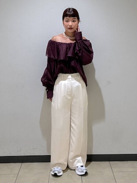 「A part by（アパートバイ）のアイテム（スニーカー）」を使った、sayakaさん（レディース・158cm）の秋コーディネート