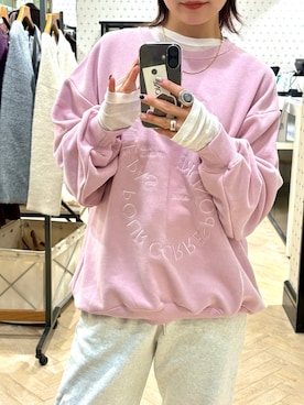 「A part by（アパートバイ）のアイテム（スウェット）」を使った、sayakaさん（レディース・158cm）の秋コーディネート