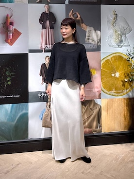 「アイテム（バレエシューズ）」を使った、sayakaさん（レディース・158cm）の夏コーディネート