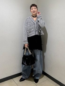 「アイテム（キャミソール）」を使った、sayakaさん（レディース・158cm）の冬コーディネート