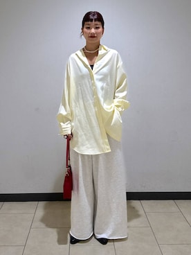 「アイテム（シャツワンピース）」を使った、sayakaさん（レディース・158cm）の秋コーディネート