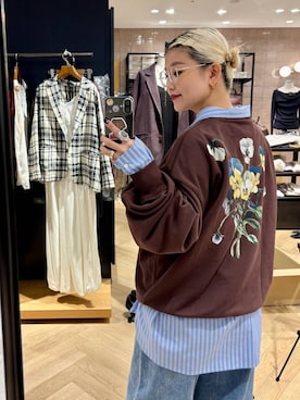 「A part by（アパートバイ）のキンチャクミニショルダバッグ（ショルダーバッグ、ブラック系）」を使った、sayakaさん（レディース・158cm）の秋コーディネート