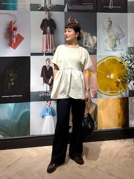 「アイテム（スラックス）」を使った、sayakaさん（レディース・158cm・20代）の夏コーディネート