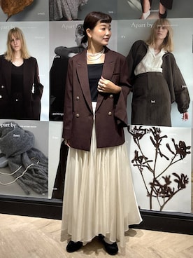 「A part by（アパートバイ）のアイテム（バレエシューズ）」を使った、sayakaさん（レディース・158cm）の秋コーディネート