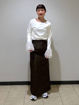 「A part by（アパートバイ）のアイテム（スニーカー）」を使った、sayakaさん（レディース・158cm）の秋コーディネート