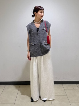 「A part by（アパートバイ）のアイテム（スウェットパンツ）」を使った、sayakaさん（レディース・158cm）の秋コーディネート