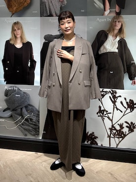 「A part by（アパートバイ）のアイテム（バレエシューズ）」を使った、sayakaさん（レディース・158cm）の秋コーディネート