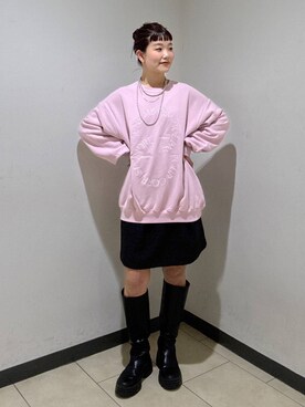 「A part by（アパートバイ）のアイテム（スウェット）」を使った、sayakaさん（レディース・158cm）の秋コーディネート