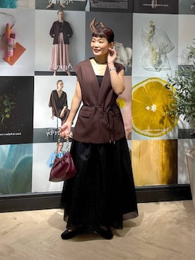 「アイテム（バレエシューズ）」を使った、sayakaさん（レディース・158cm）の夏コーディネート