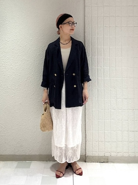 「アイテム（ジャケット/アウター）」を使った、sayakaさん（レディース・158cm）の春コーディネート