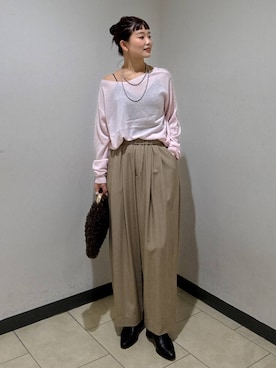 「アイテム（キャミソール）」を使った、sayakaさん（レディース・158cm・20代）の秋コーディネート