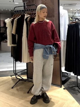 「A part by（アパートバイ）のキンチャクミニショルダバッグ（ショルダーバッグ、ブラック系）」を使った、sayakaさん（レディース・158cm）の秋コーディネート