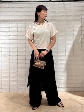 「高見え」｜sayakaさん（レディース・158cm）の夏コーディネート