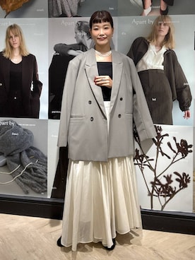 「A part by（アパートバイ）のアイテム（バレエシューズ）」を使った、sayakaさん（レディース・158cm）の秋コーディネート